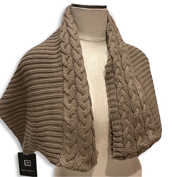 Catherine Lillywhite’s Convertible Tan Knit Shrug | NWT - Picture 2 of 8